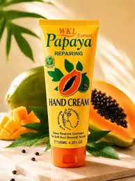 Wokali Papaya Softening and Moisturizing Hand Cream 120ml, Nourishing Hand Care Formula for Soft, Smooth and Hydrated Hands, Daily Moisturizing Cream for All Skin Types