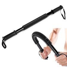 Power Twister Exercise Bar, Heavy-Duty Adjustable Resistance Upper Body Strength Trainer with Comfortable Non-Slip Handles, Portable Chest, Arm, Shoulder and Muscle Building Fitness Equipment for Home