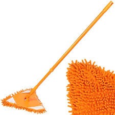 Triangular Wall Cleaning Mop – Long-Handle Corner Cleaning Mop for Bathroom, Kitchen, Windows, Walls, Ceilings and Hard-to-Reach Areas, Reusable Household Cleaning Tool