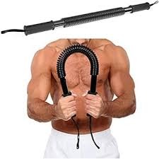 Power Twister Exercise Bar, Heavy-Duty Adjustable Resistance Upper Body Strength Trainer with Comfortable Non-Slip Handles, Portable Chest, Arm, Shoulder and Muscle Building Fitness Equipment for Home
