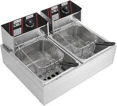 Marco 12L 6+6L Electric Deep Fryer – Commercial Stainless Steel Double-Tank Chips Frying Machine for Restaurants, Cafes, Fast-Food Shops and Catering Kitchens
