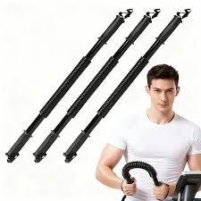 Power Twister Exercise Bar, Heavy-Duty Adjustable Resistance Upper Body Strength Trainer with Comfortable Non-Slip Handles, Portable Chest, Arm, Shoulder and Muscle Building Fitness Equipment for Home