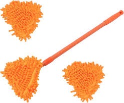 Triangular Wall Cleaning Mop – Long-Handle Corner Cleaning Mop for Bathroom, Kitchen, Windows, Walls, Ceilings and Hard-to-Reach Areas, Reusable Household Cleaning Tool