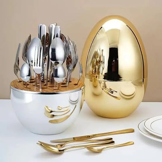Egg Shell Cutter and Spoon Set Stainless Steel Egg Top Opener with Serving Spoon for Boiled Eggs Breakfast Dining Kitchen Accessories