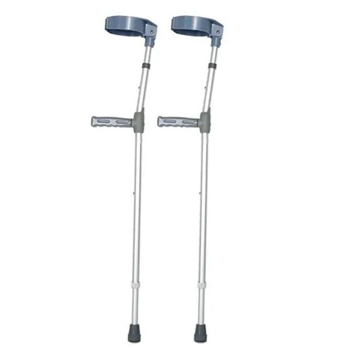 1 Pair Forearm/elbow Crutches for Adults Aluminum Adult Crutches Gray Adjustable Crutches for Men Women, 300 Lb. Weight Capacity, Height Adjustment