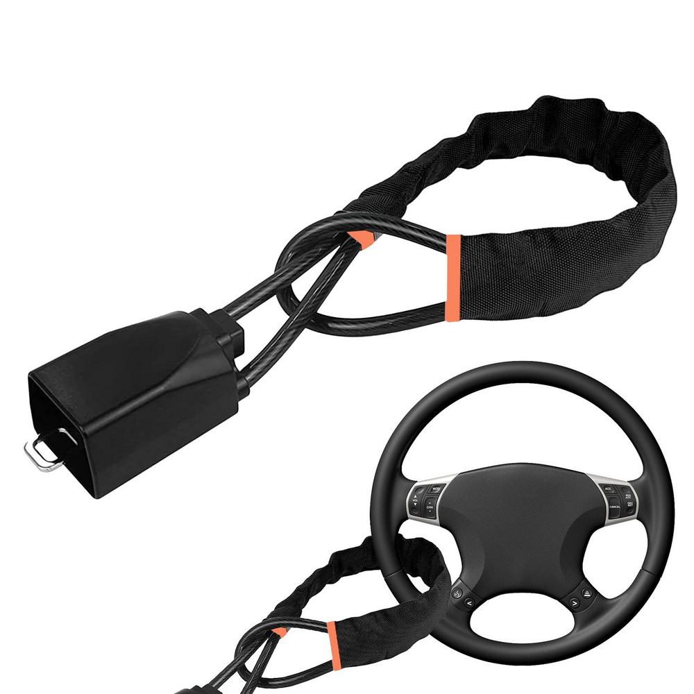 Car Steering Wheel Lock – Anti-Theft Vehicle Security Lock – Heavy Duty Steel Steering Lock with 2 Keys – Universal Car Safety Lock