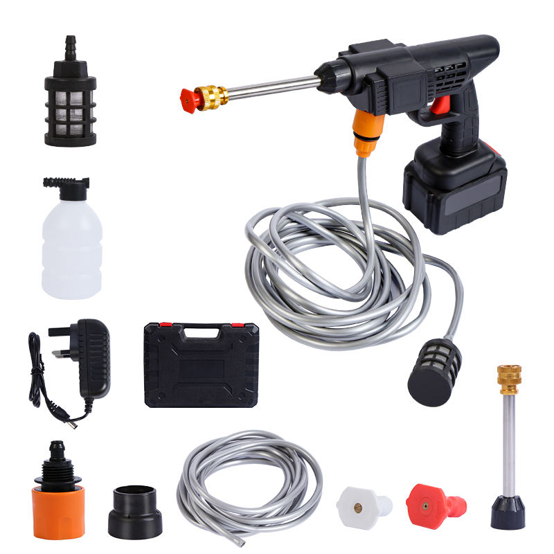 Wireless Car Wash Spray Gun Machine | Portable Lithium Battery High Pressure Washer | Cordless Electric Water Spray Cleaner for Car, Motorcycle, Home & Garden Cleaning | Rechargeable Pressure Washer .
