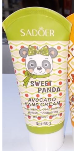 SADOER Original Sweet Panda Avocado Hand Cream Anti-Cracking, Deep Nourishing, Hydrating and Moisturizing for Tender and Smooth Hand Skin 60g