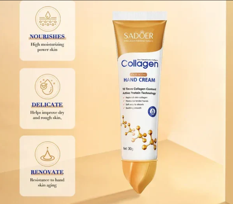 SADOER Collagen Hand Cream – Moisturizing, Nourishing & Anti Aging Hand Care
Give your hands soft, smooth and moisturized skin every day!