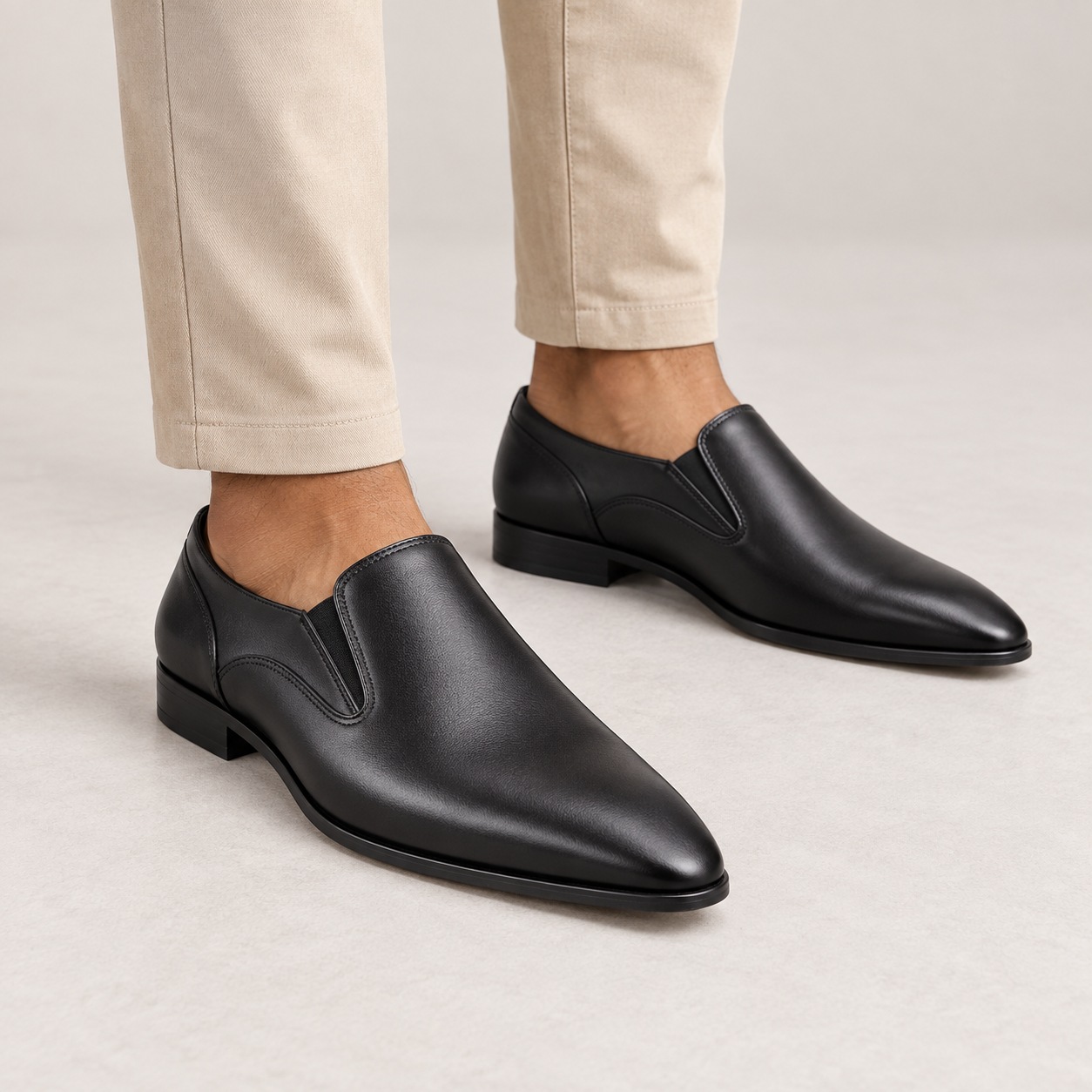 CLEARANCE SALE!! Pure Ethiopian Leather Official Men's Corporate Business Shoes Formal Office Wear Smart Casual Loafers for Khaki, Jeans & Trousers Comfortable Durable Slip-On Footwear Everyday!!