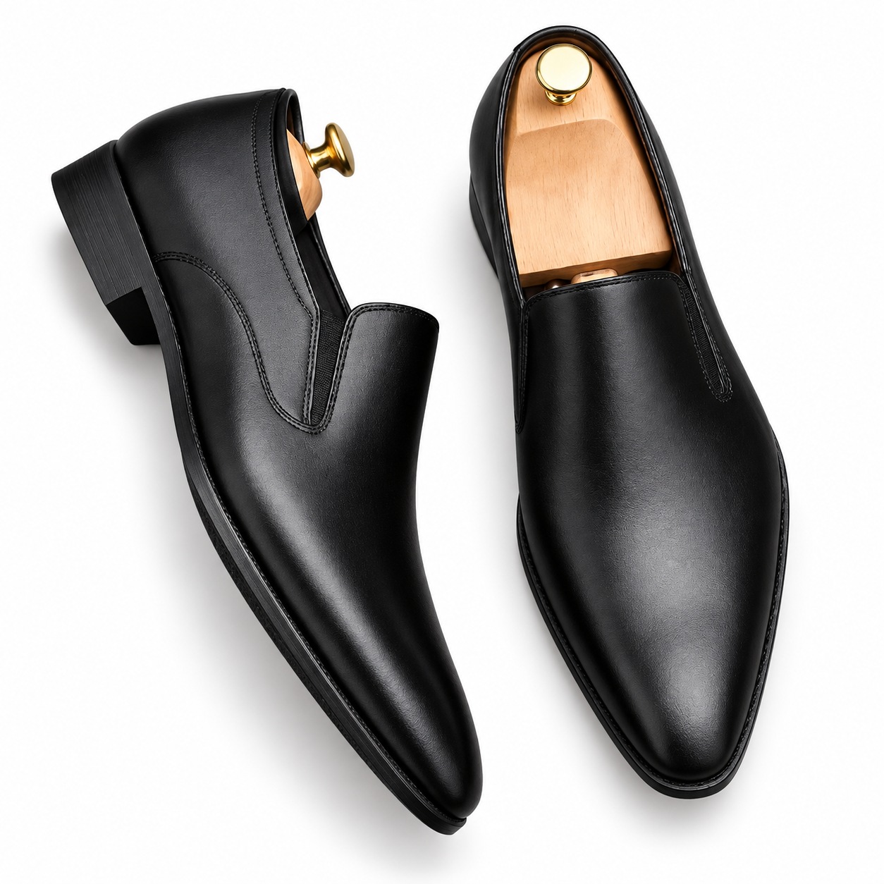 CLEARANCE SALE!! Pure Ethiopian Leather Official Men's Corporate Business Shoes Formal Office Wear Smart Casual Loafers for Khaki, Jeans & Trousers Comfortable Durable Slip-On Footwear Everyday!!