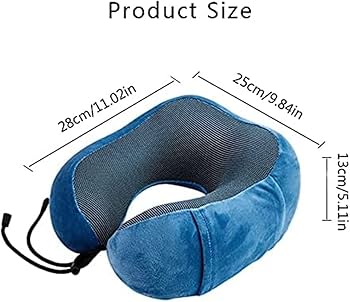 Cozy U-Shaped Neck Pillow - Lake Blue - 0.5 kg - Ergonomic Design for Travel & Relaxation