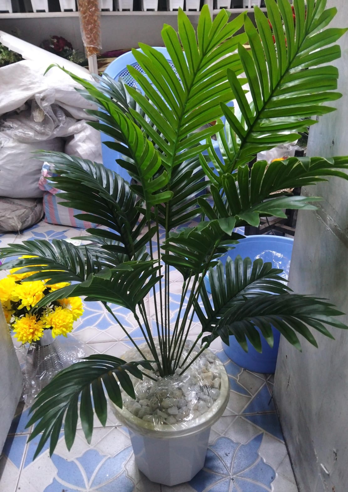 Artificial Flower Arrangement Set    Made from environmentally friendly materials, this decorative piece not only enhances your interior but also contributes to a sustainable lifestyle