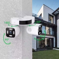 Dual Lens WiFi CCTV Camera – 4MP HD PTZ Outdoor Security Camera – 355° Pan & 90° Tilt – AI Human Detection – Two-Way Audio – Color Night Vision – Remote Viewing – Waterproof IP Camera