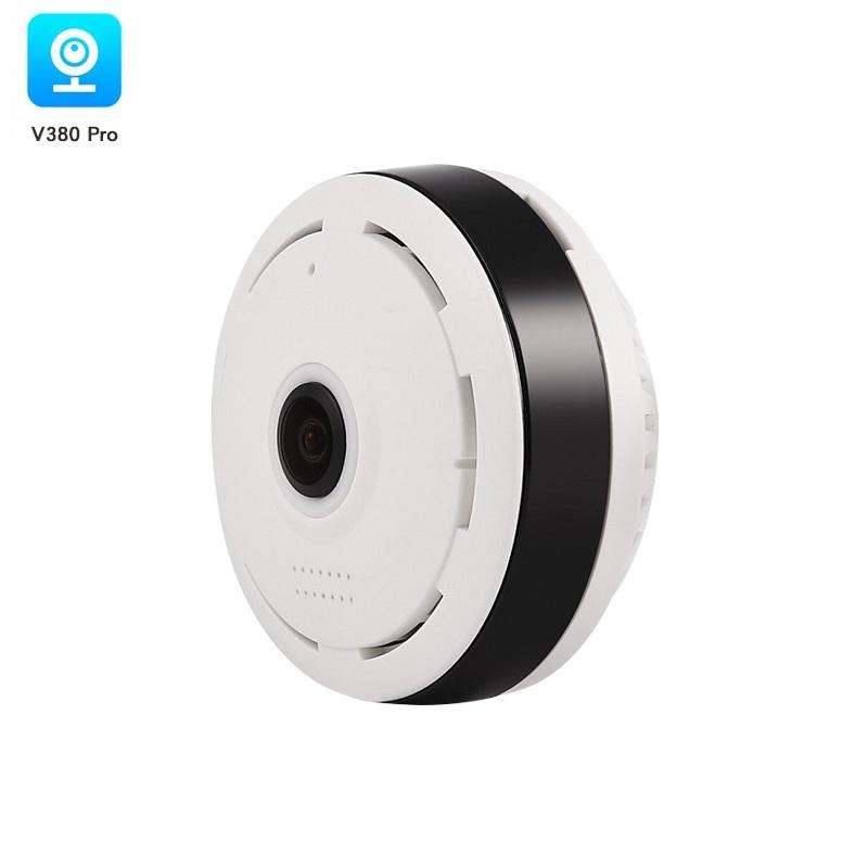 360° Panoramic VR Mini WiFi CCTV Camera 5MP FHD Ceiling Fisheye Wireless Home Security Hidden Nanny Spy Cam Motion Detection Clear Night Vision Two-Way Audio Mobile Remote Access TF Card Support