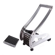 Metallic Stainless Chips Cutter Slicer Durable Potato Vegetable Fruit Cutter French Fry Maker Stainless Steel Kitchen Tool Easy Operation Removable Parts Compact Design for Home and Restaurant Use