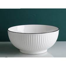6 Inch Japanese Ceramic Bowls Set Elegant Minimalist Dining Bowls Durable Porcelain Style Serving Bowls for Rice Soup Noodles Salad Desserts Home Kitchen Restaurant Use Stylish Tableware Set