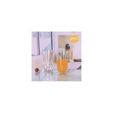 Twisted Water Glass Set of 6 – 300ml Elegant Spiral Design Drinking Glasses Durable Clear Glass Cups for Water Juice Soft Drinks Home Office and Everyday Use Stylish Modern Glassware Set