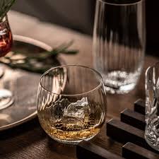 Short Ribbed Glasses Set Elegant Textured Drinking Glasses Durable Glass Cups for Water Juice Whiskey and Everyday Beverage Use Stylish Home Bar and Kitchen Drinkware Set