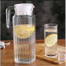 J-7 Bost 1.8 Litre Glass Jug – Premium Large Capacity Crystal Clear Glass Water Jug with Elegant Design, Durable Construction & Comfortable Handle for Home, Kitchen, Dining Table, Office & Everyday Us