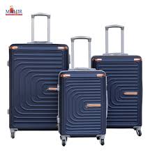 3 in 1 Luxurious Fibre Suitcase Set with Spinner Wheels, Adjustable Telescopic Handle, and Compression Straps, Premium Lightweight Hard Shell Travel Luggage Trio for Holidays and Business Trips