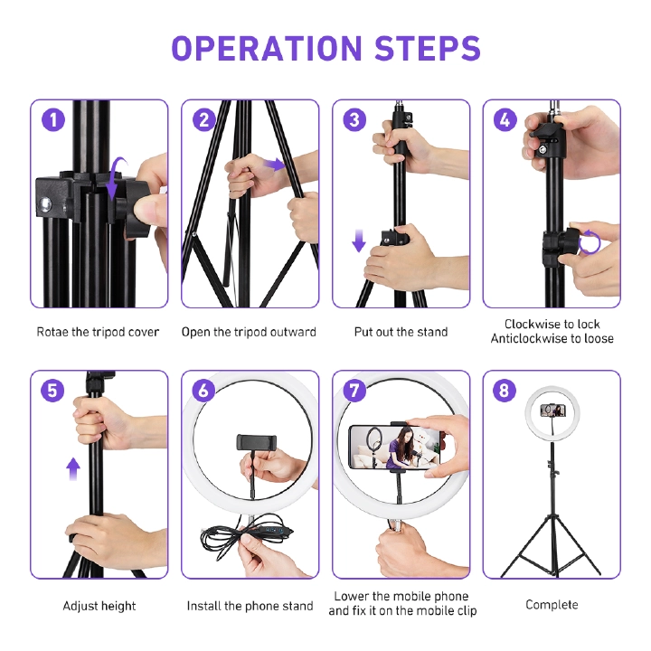 4-in-1 (Free Gift: Microphone and Remote) Generic Ring Light 14 Inch for Selfie, Live Streaming, Makeup, YouTube, TikTok Video, and Photography with 2.1M Tripod Stand