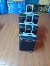 3 in 1 Luxurious Fibre Suitcase Set with Spinner Wheels, Adjustable Telescopic Handle, and Compression Straps, Premium Lightweight Hard Shell Travel Luggage Trio for Holidays and Business Trips