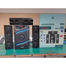 Artel AT-108 3.1 CH Wooden Cabinet Multimedia Speaker System – Heavy Duty Acoustic Home Theater Sound System with Bluetooth, Deep Bass Subwoofer, FM Radio, USB, and AUX Input