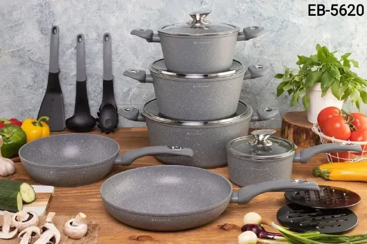 EDENBERG .Edenburg 15pc Cookware Set-OFFER!!!.Easy Cover Opening
Easy To Clean
Friendly Induction
Gas Hob Service
Service Of Electric Hob
