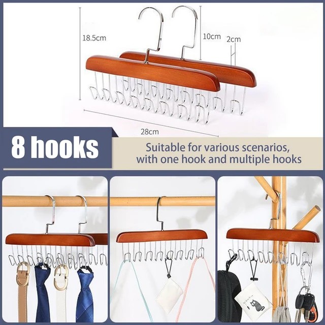 DURABLE  !!!   All in One Hanger for Bras,Tops, Camisoles, Scarfs Or Belts,Tank Top Hanger, Bra Hangers for Closet Organizer - 360° Rotating, Space Saving Closet Organizer with 8 Hooks, Bra Organizer,