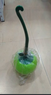 Latest Toilet Brush in Town!!! Toilet Brush and Holder Set - Cute Cherry Shape, Eco-Friendly PP, 13x38cm