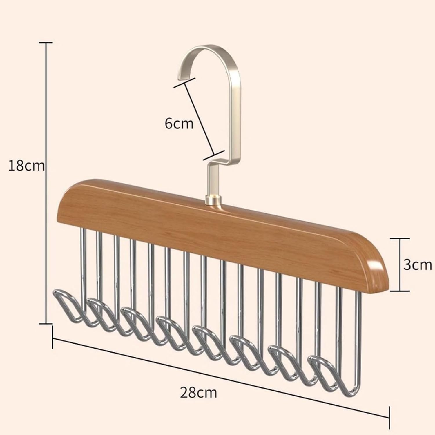 DURABLE  !!!   All in One Hanger for Bras,Tops, Camisoles, Scarfs Or Belts,Tank Top Hanger, Bra Hangers for Closet Organizer - 360° Rotating, Space Saving Closet Organizer with 8 Hooks, Bra Organizer,
