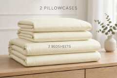 Plain Striped Cotton Bedsheet Set – 6×7, Soft and comfortable, Breathable fabric, Easy to wash and maintain, Suitable for everyday use