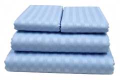 Plain Striped Cotton Bedsheet Set – 6×7, Soft and comfortable, Breathable fabric, Easy to wash and maintain, Suitable for everyday use
