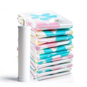 10Pcs Vacuum Bags Wardrobe Closet Storage Compression Bags with Free Manual Pump