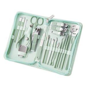 Stainless Steel Cross-Border Nail Clippers – Professional Manicure & Pedicure Set with Zipper Bag