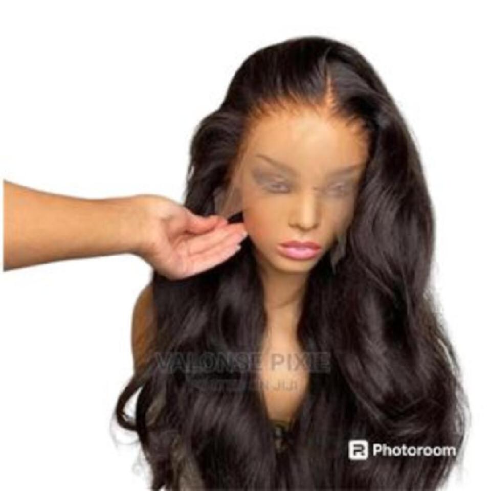 t-part frontal human blend wig