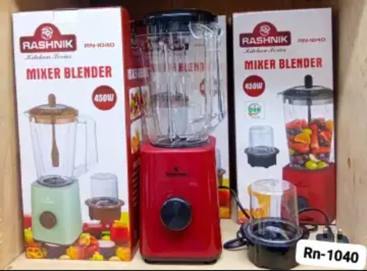 Rashnik 2-in-1 Mixer Blender – Model RN-1040 (450W) Prepare delicious smoothies, fresh juices, milkshakes, spices, and more with the Rashnik RN-1040 Mixer Blender. Featuring a 450 W Power Motor