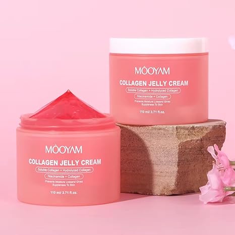 Collagen Jelly Cream - Anti-Aging Face Moisturizer with Niacinamide & Hyaluronic Acid, Hydrolyzed Collagen for Wrinkles & Hydration