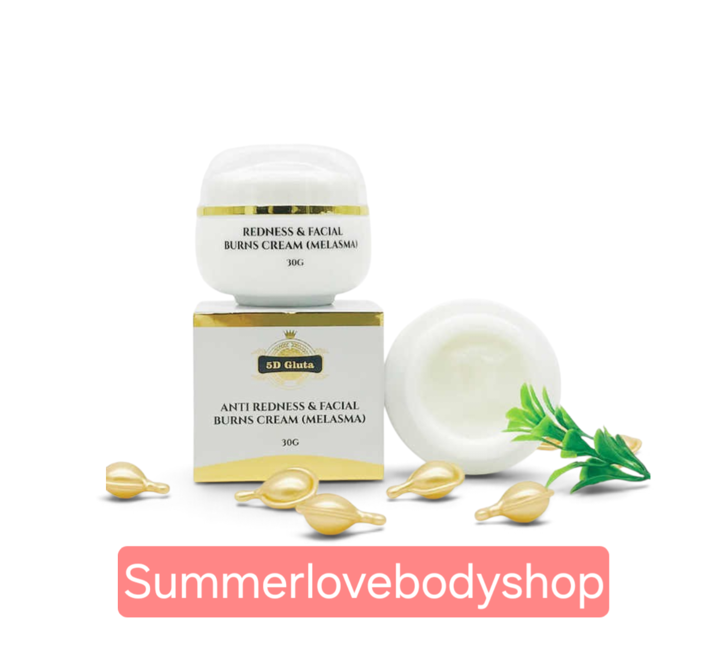 5D Gluta Anti Redness & Facial Burns Cream (Melasma) - Melasma, Dark Spots, Red Spots, Freckles, and Facial Moisturizing