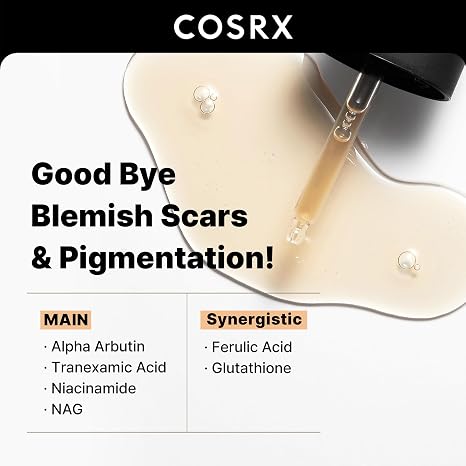 COSRX 2% Alpha Arbutin Discoloration Care Serum -  Niacinamide, Glutathione, Tranexamic Acid Serum to Target Dark Spots & Uneven Skin Tone, Hyperpigmentation, Dark Spot Care