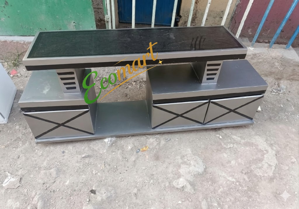 【Promotion】 Modern TV Stand Istanbul 5FTS Wooden With LED Lights Can Fit upto 55 Inch TV  High Quality Durable Strong Furniture Living Room TV stand with cabinets for storage