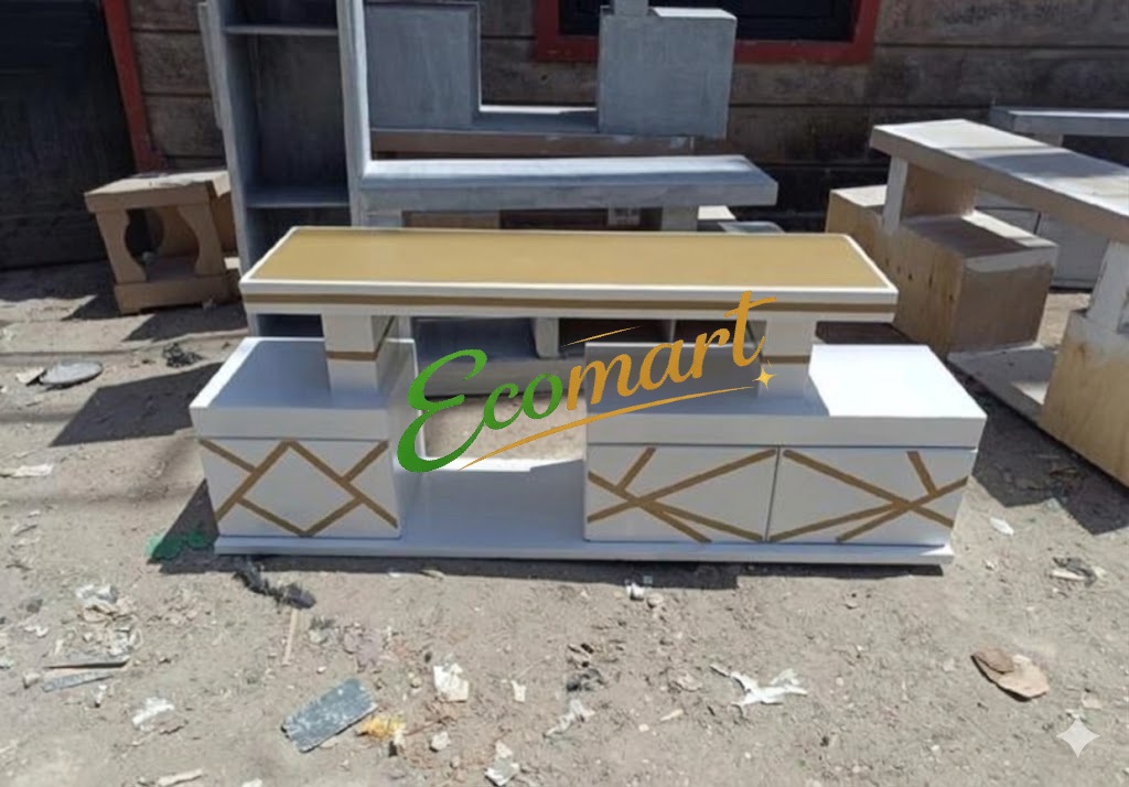 【Promotion】 Modern TV Stand Istanbul 5FTS Wooden With LED Lights Can Fit upto 55 Inch TV  High Quality Durable Strong Furniture Living Room TV stand with cabinets for storage