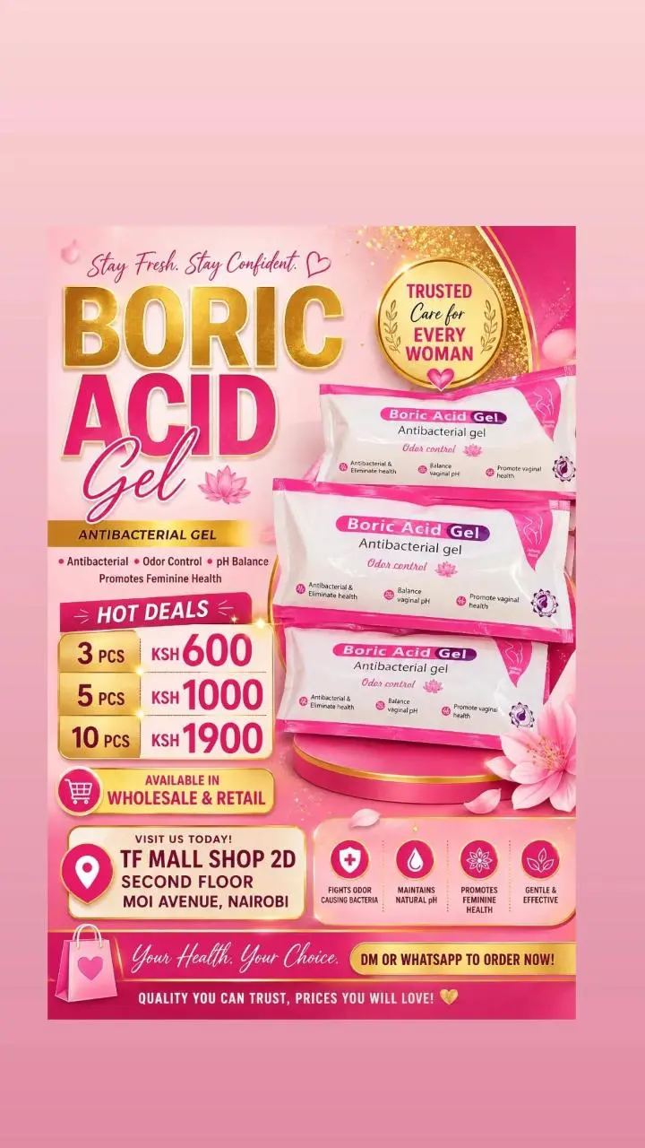 VAGINAL BORIC ACID GEL MOISTURIZER BALANCES PH ,ODOR CONTROL, RELIEVES ITICHINESS AND INFECTIONS GIVES YOU AN INSTANT FRESHNESS AND FEMININE WELLNESS