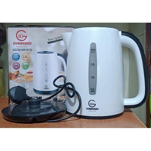📍PROMOTION PRICE 📍🍳ONLY AT KILIMALL 🍳Eurochef 2.3LTR ELECTRIC KETTLE- high-quality, affordable, and energy-efficient.Large enough to boil water for the whole family or guests. Indicator Lamp – Cle