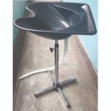 🍆LIMITED OFFER🍆Fashion Adjustable Salon Sink, Basin With Stand For Hair Cleaning.🍂- Upper basin made of black PVC🍂Stand and base made of stainless steel🌾 - Easily adjustable stand🪄Easy