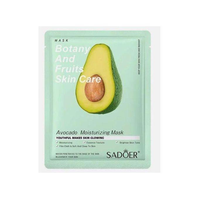 SADOER 10-Piece Face Mask Set 1 Collagen, 1 Vitamin C,1 Turmeric, 3 Avocado, 3 Cucumber 1 Foot mask - Hydrating & Nourishing for All Skin Types