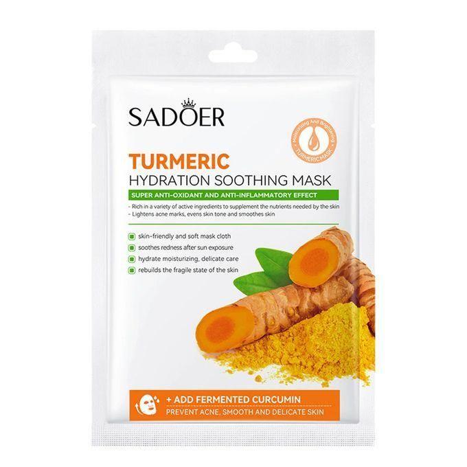 SADOER 10-Piece Face Mask Set 1 Collagen, 1 Vitamin C,1 Turmeric, 3 Avocado, 3 Cucumber 1 Foot mask - Hydrating & Nourishing for All Skin Types