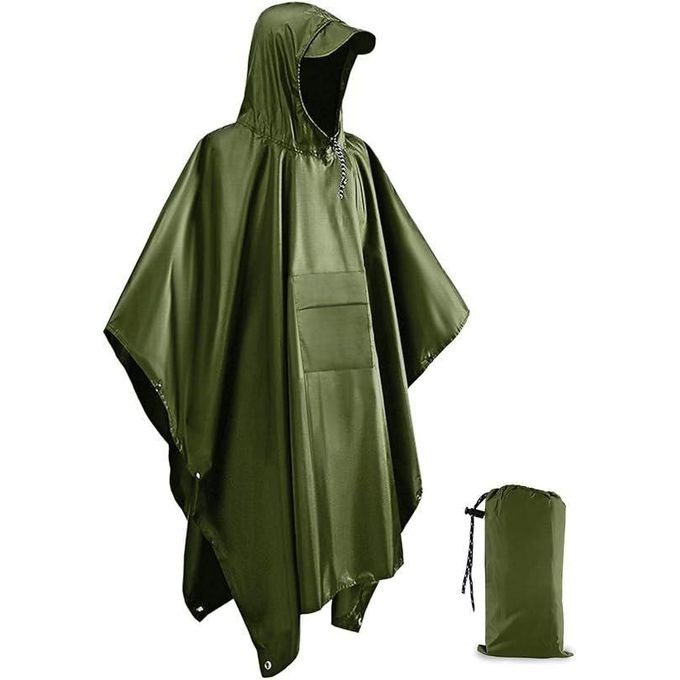 Shamborina Waterproof Rain Coat Poncho - Perfect For Hiking And Outdoors
