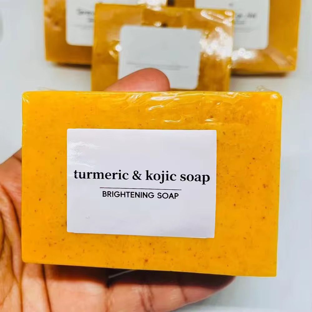 Tumeric and kojic exfoliating brightening bar soap 2pcs